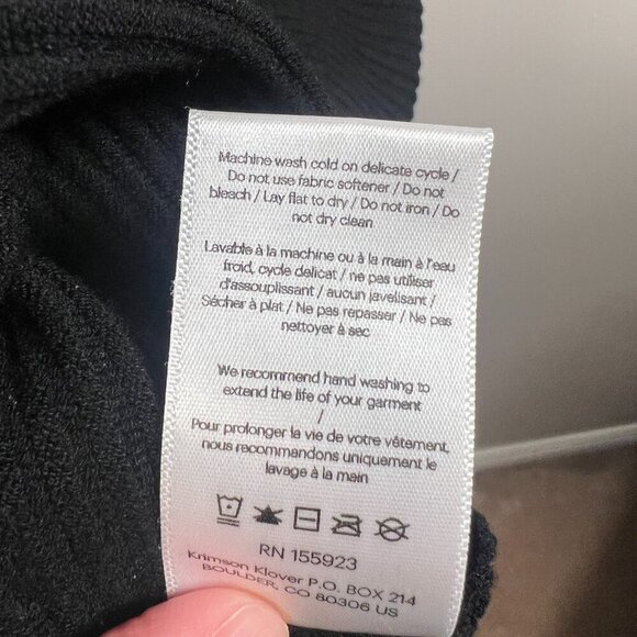 Krimson Klover Soothe Sweater Dress Size Small Black Comfy Travel Athleisure - Picture 11 of 11